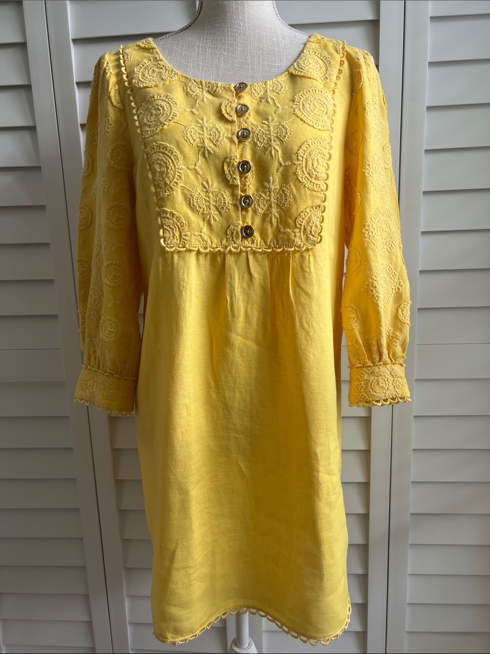 Juicy Couture Yellow Linen Dress